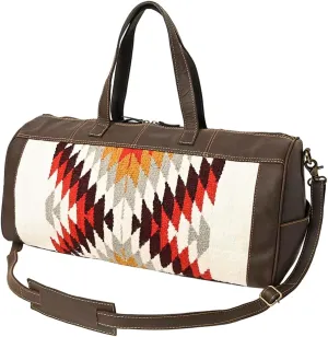 Duffel Upcycled Wool Genuine Leather Women Bag Western Handbag Purse | Women Western Handbag | Canvas Bag for Women | Womens Handbag Summer
