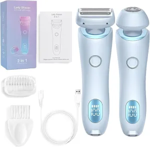 Duskofficial Razor for Women, The Gilde Pro 3.0 Razor Women, Silk Gilde Pro Electric Shaver, 2-in-1 Waterproof Painless Hair Removal Wet & Dry Shaver (Blue)