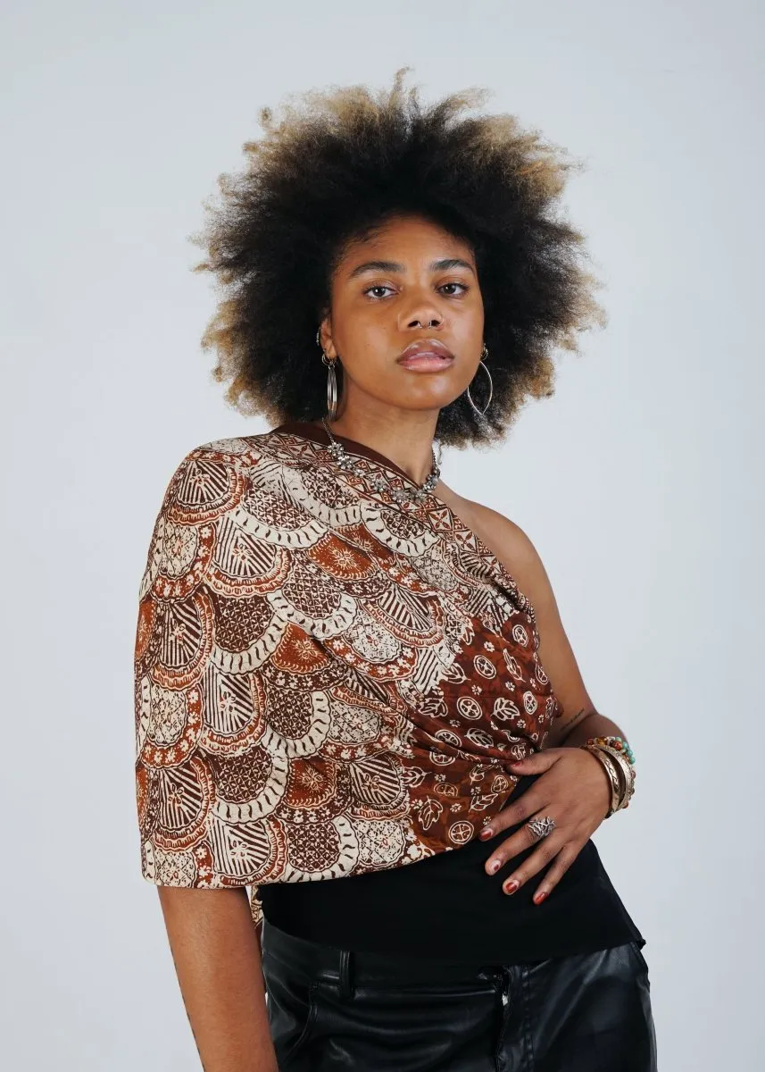 EARTHY BROWN REFINED SILK SQUARE