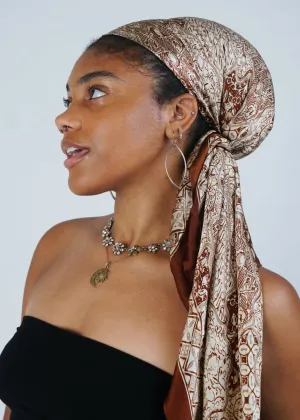 EARTHY BROWN REFINED SILK SQUARE