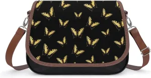 Eastern Tiger Swallowtail Butterfly Fashion Crossbody Bags for Women Lightweight Shoulder Handbags Travel Purse with Strap Custom Gifts