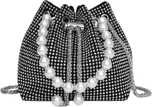 Elegant Rhinestone Evening Bags for Women - Sparkling Clutch Purses for Parties, Proms, Weddings, Night Outs, Formal Events