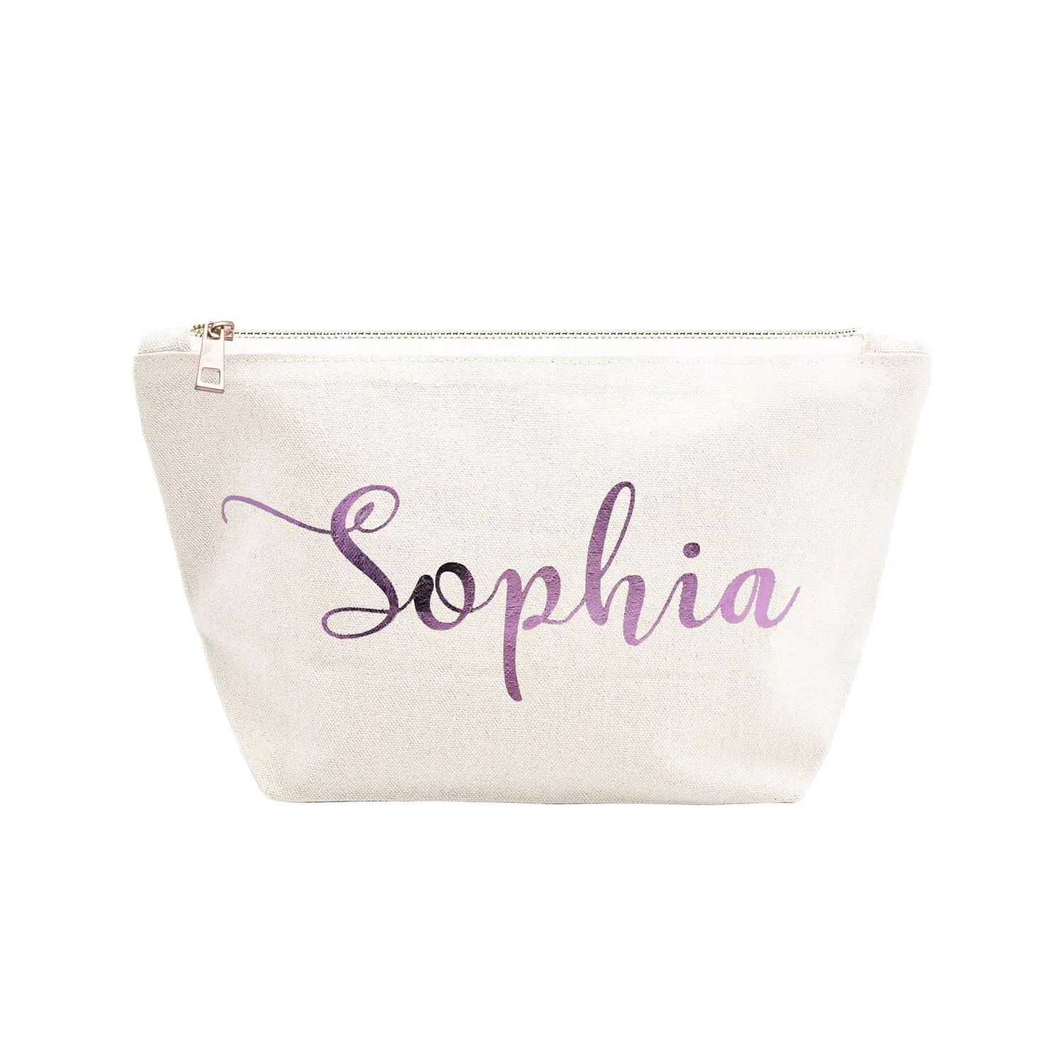 ELEGANTPARK Personalized Will You Be My Maid of honor Matron of Honor Bridesmaid Proposal Gifts Ideas Makeup Bag Ask Gift Travel Cotton Canvas Cosmetic Bag Zipper Foil