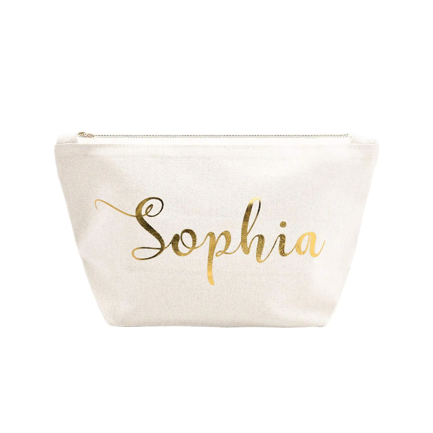 ELEGANTPARK Personalized Will You Be My Maid of honor Matron of Honor Bridesmaid Proposal Gifts Ideas Makeup Bag Ask Gift Travel Cotton Canvas Cosmetic Bag Zipper Foil