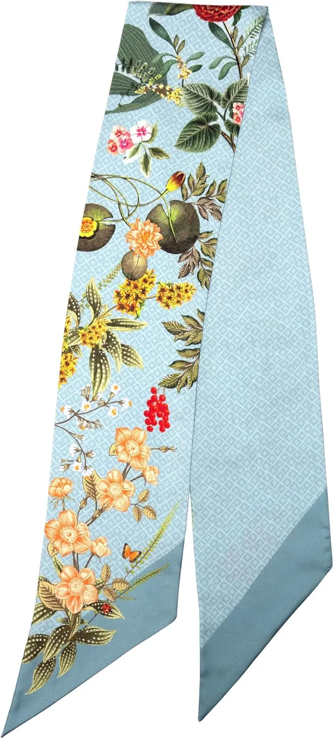 Elizabetta 100% Silk Skinny Bandeau Scarves - Handmade in Italy
