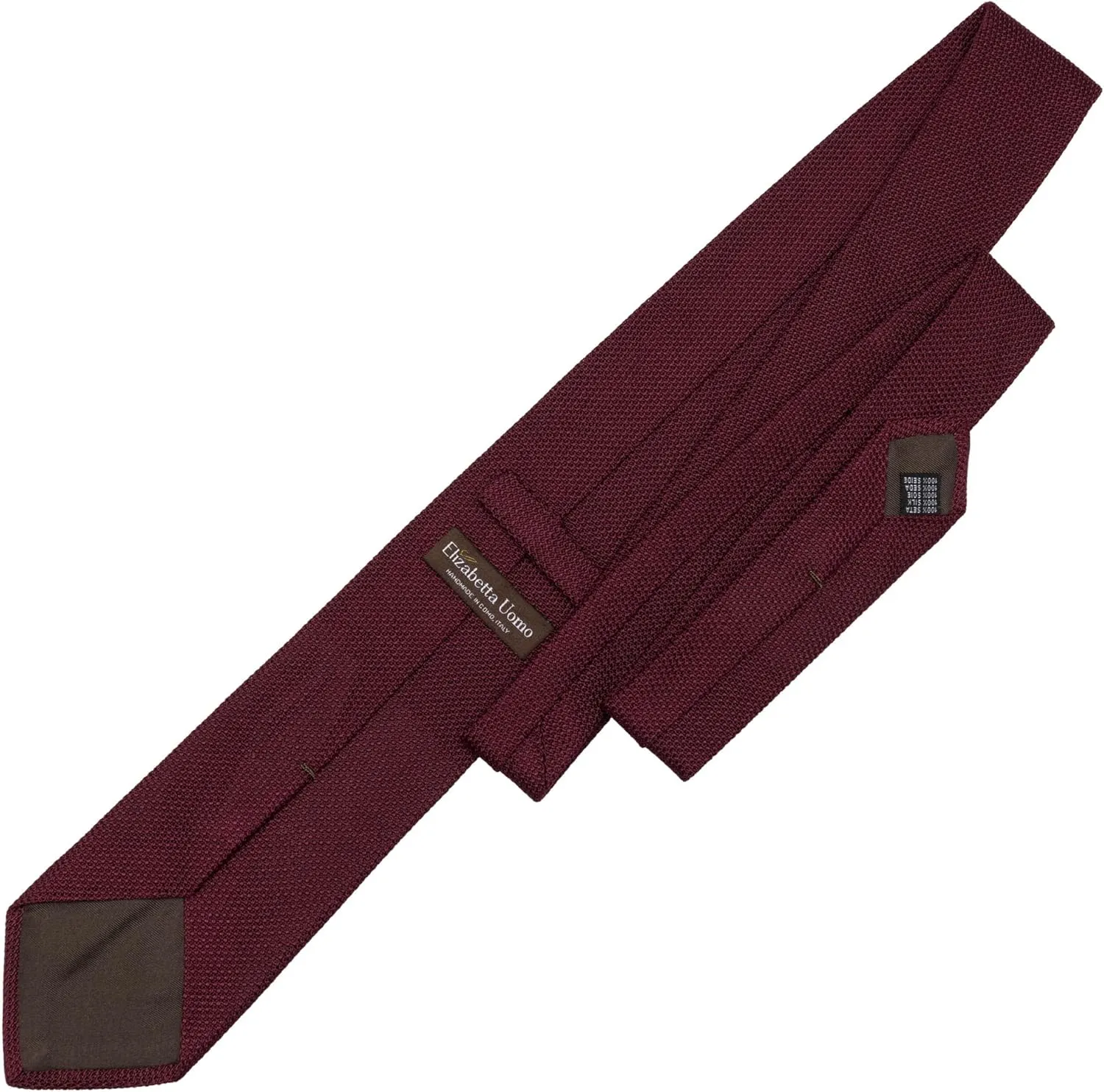 Elizabetta Men's Italian 100% Silk Grenadine Tie - Handmade in Como, Italy