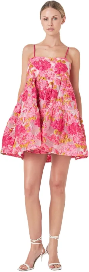 endless rose Organza Floral Mini Dress