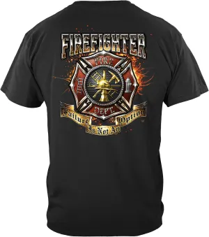 Erazor Bits Firefighter T Shirt Steel Fire Wings with Foil Stamp T Shirt