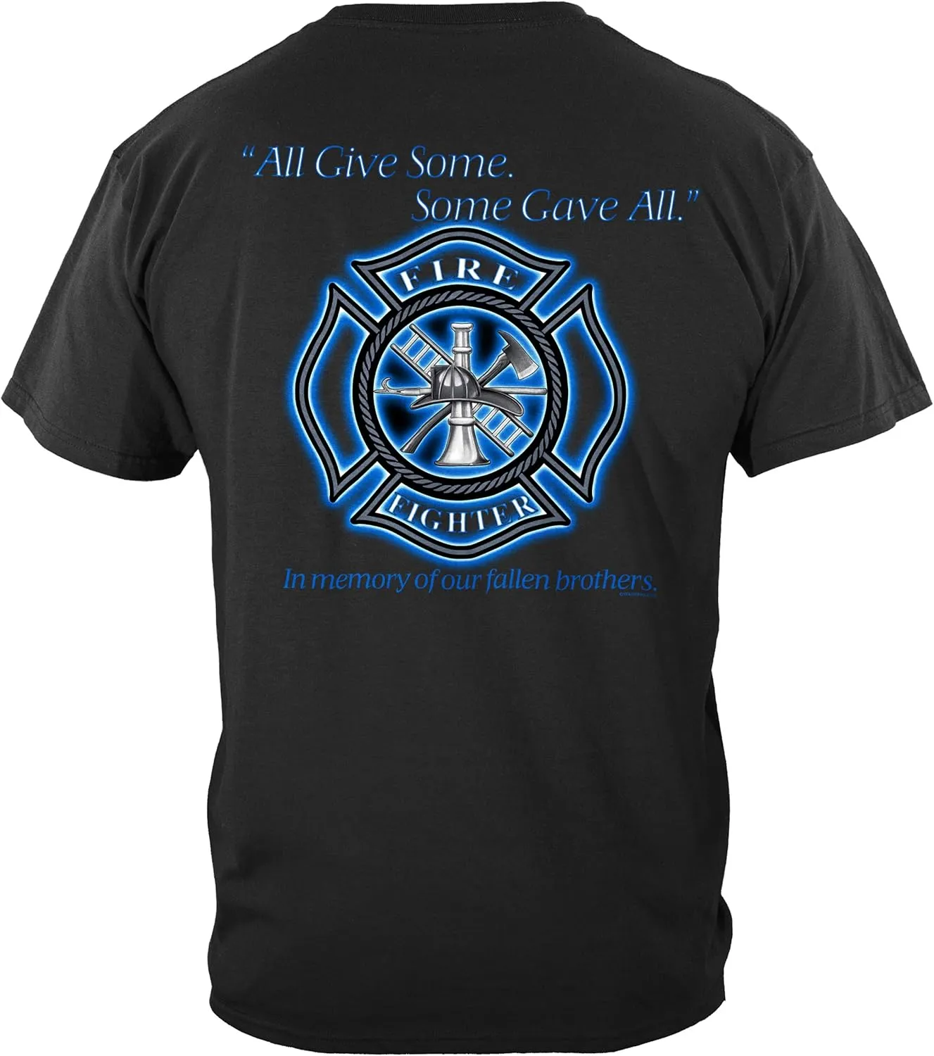 Erazor Bits Firefighter T Shirt Steel Fire Wings with Foil Stamp T Shirt