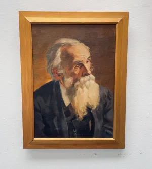 European Portrait Oil on Canvas Framed