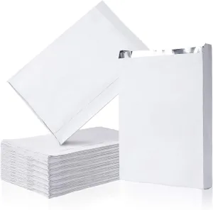 EUSOAR Kraft Paper Kitchen Bags, 100pcs 10.2x6.2x1.5 Inches Aluminum Foil Lunch Bags, Oilproof Burger Bags, BBQ Bags, Cookie Bags, Popcorn Bags