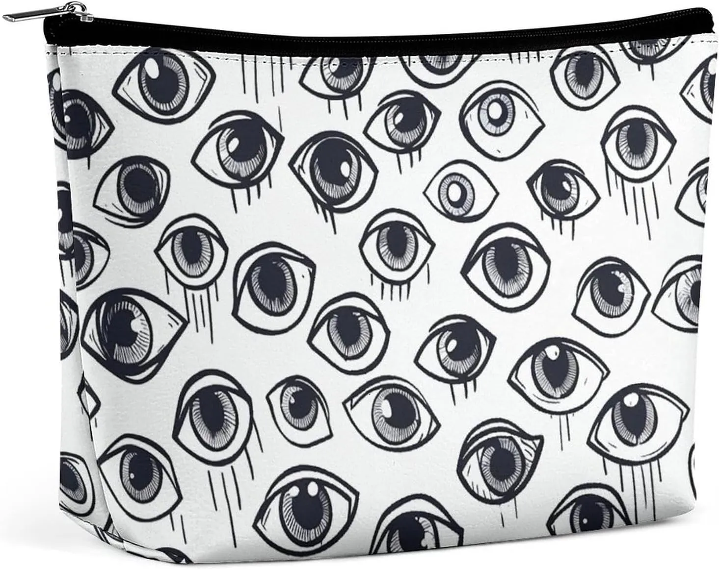 Eyeball Line Pattern Makeup Bag Travel Toiletry Bag for Women Waterproof Cosmetic Bags Small Zipper Pouch Portable Travel Bags for Toiletries Cute Cosmetic Pouch Make Up Organizer