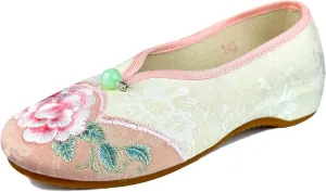 eYLun Women Flats Floral Embroidered Shoes Mary Jane Shoes Ballet Loafers Flats Slip On Shoes