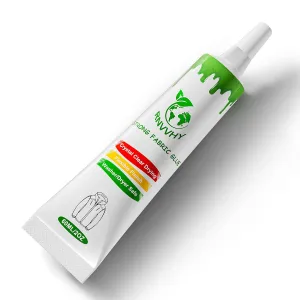Fabric Glue Permanent, 60ml Super-Strong Clear Washable Fabric Adhesive for Clothing, Patches, Leather, Cotton, Denim, Polyester, Doll Repair