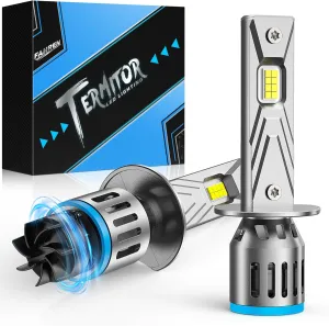 FAHREN 2025 Upgrade & Brightest 36000LM H1 Bulbs, 900% Brighter 6500K Cool White H1 fog bulbs,1:1 Mini Size, No Adapter Non-Polarity Plug and Play, Pack of 2.