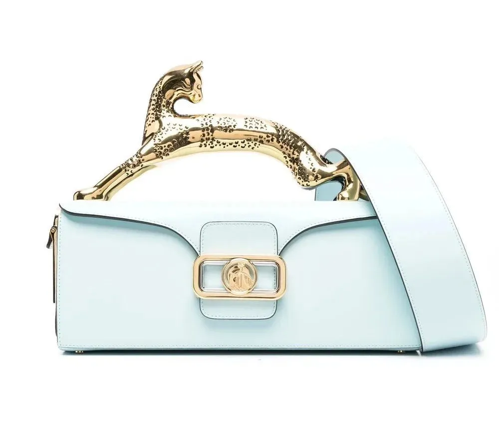 Famous Luxury Brand Replica Bags For Women High Quality Metal Handle Designer Shoulder Bag Elegant Fashion Rectangular Handbag