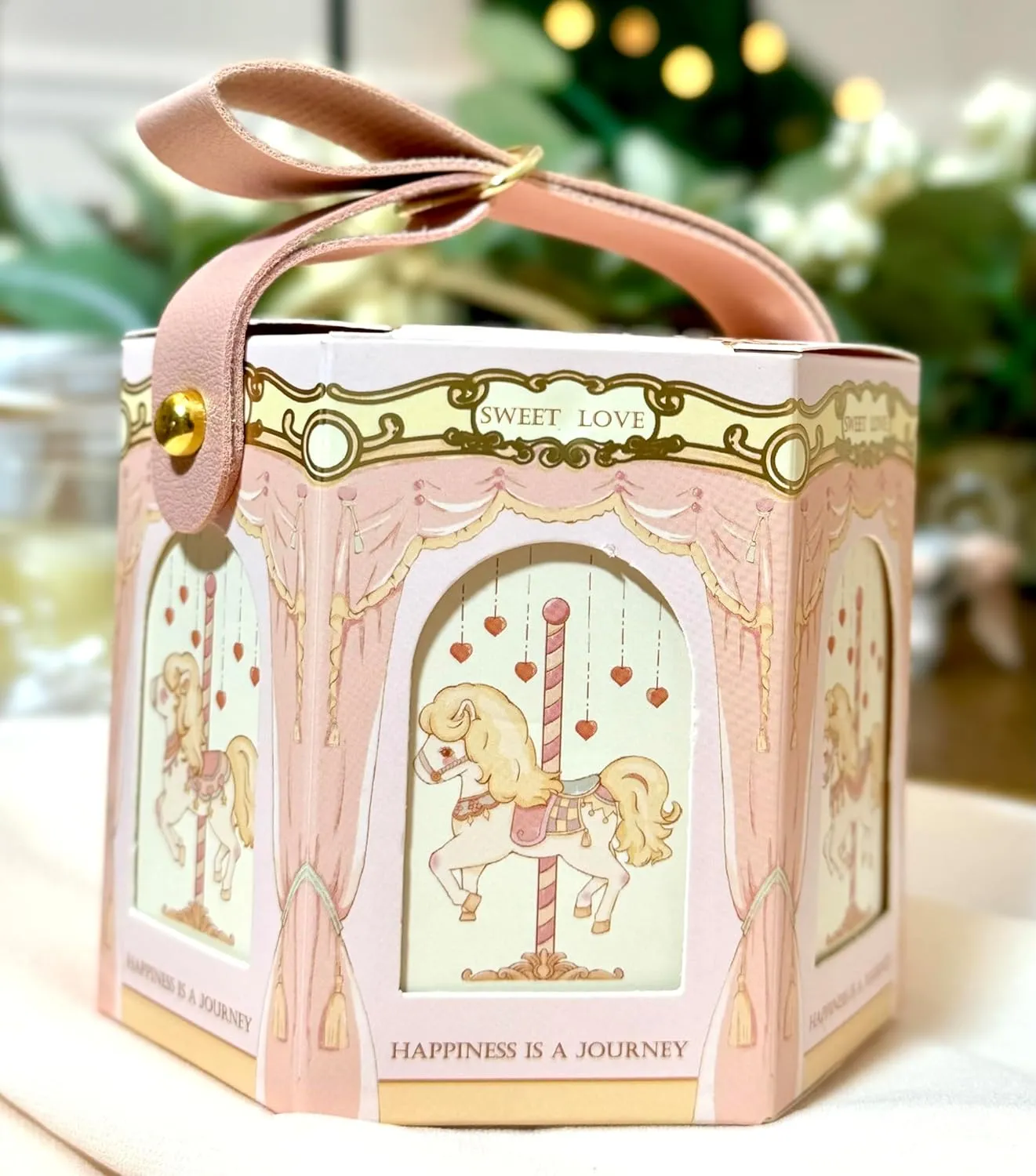 FavorsXtra - 10 Pcs Party Favor Boxes, Treat Containers, Candy Boxes, Favors boxes for a Wedding, Birthday, Baby, or Bridal shower, Full Moon Design Box. (Pink)
