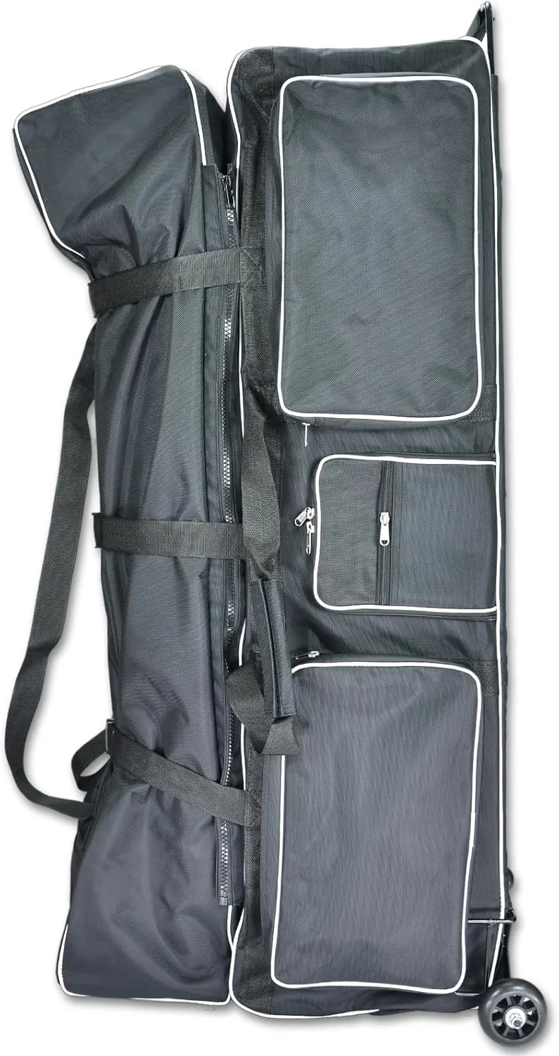 Fencing Bag with Wheels - Competition Draw-bar Rolling Fencing Bag - Fencing Bags with A High-Top Weapon Bag