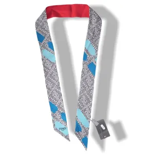 Fendi Red/Turquoise Printed Twillino Zucca Twilly, NWT!