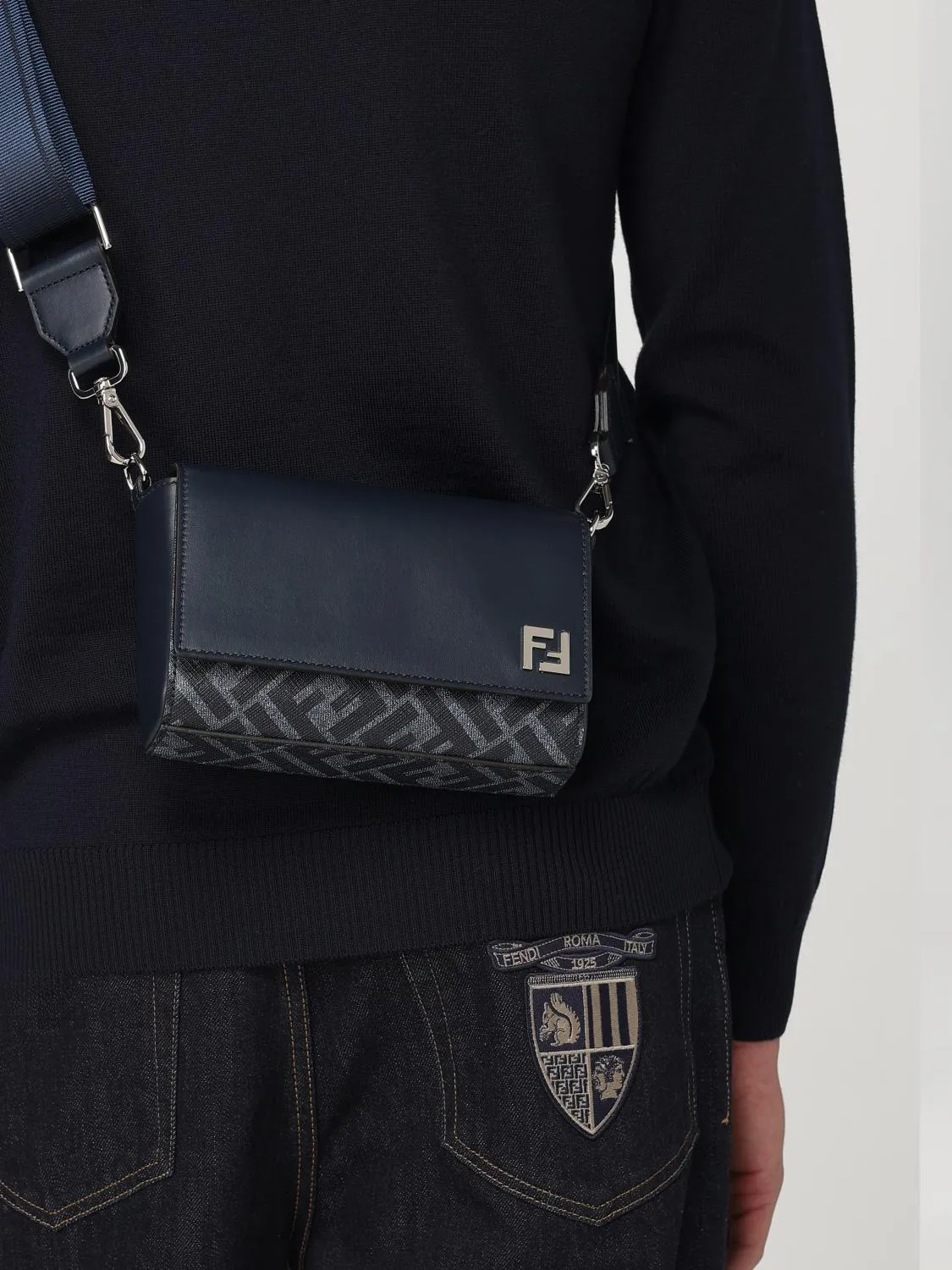 Fendi Shoulder Bag Men Denim