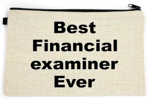 Financial examiner Makeup Bag, Gift For Financial examiner, Best Financial examiner Ever, Toiletry Bag, Birthday Gift For Her, Makeup Bag For Women, Christmas Gift Bag