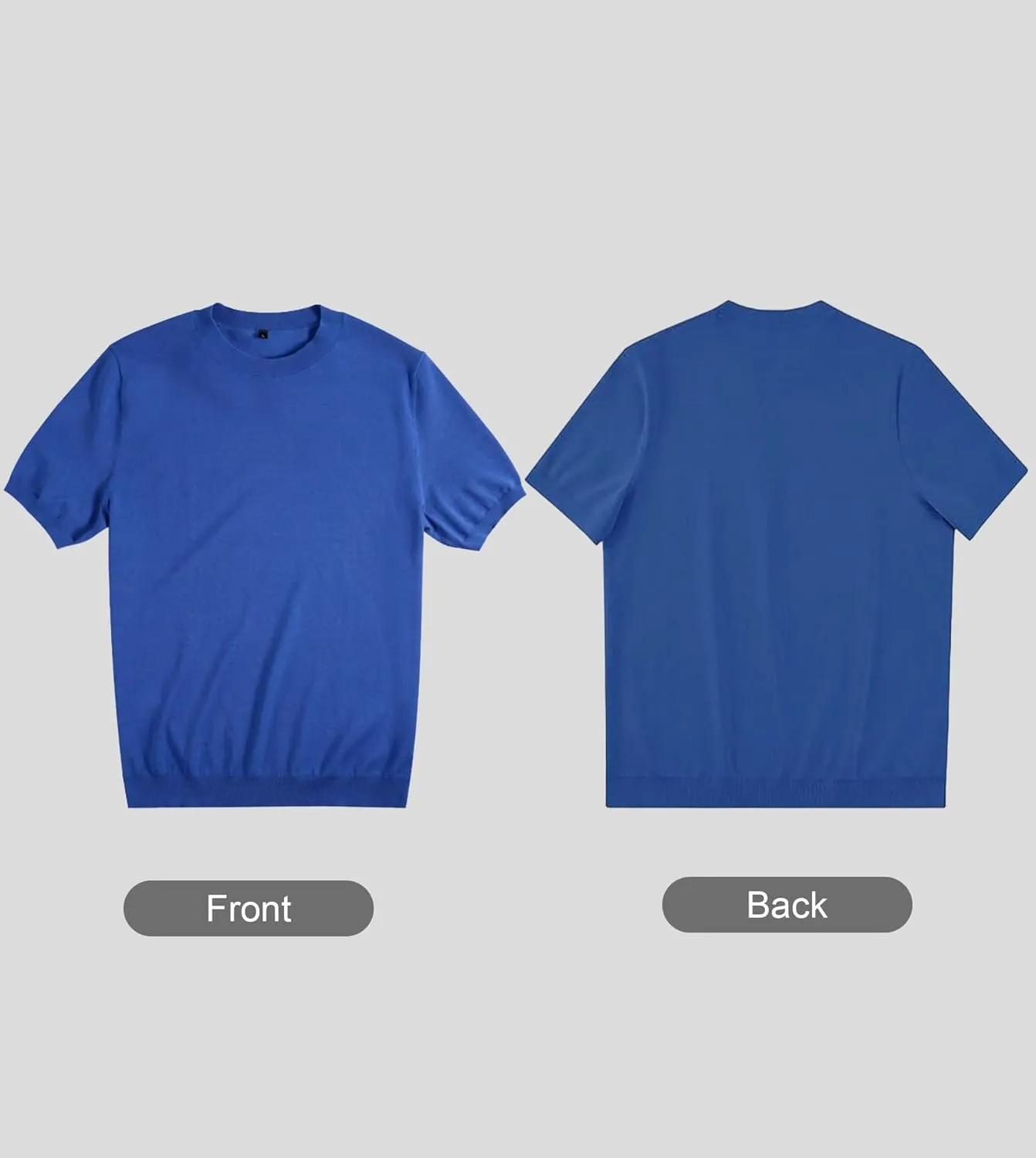 Fioboc Mens Shirts Knit Crew Neck Premium Moisture Wicking Shirt Short Sleeve Summer Tops S-4XL