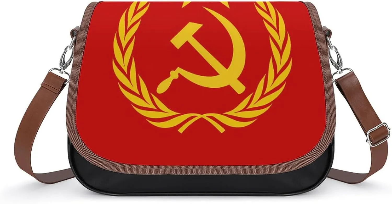 Flag of The Soviet Union Fashion Crossbody Bags for Women Lightweight Shoulder Handbags Travel Purse with Strap Custom Gifts