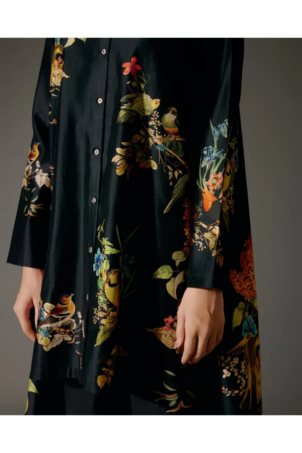 Flared A-Line Tunic Set in Chanderi Silk