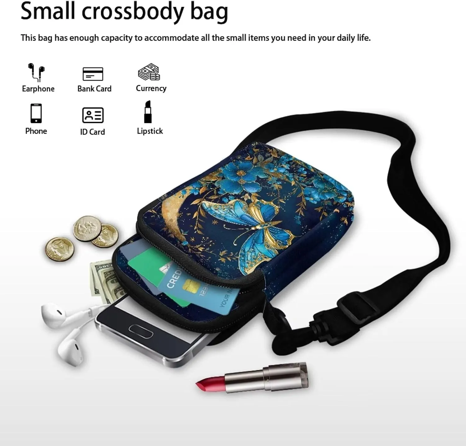 Flashideas Crossbody Bags for Women Cell Phone Shoulder Bag Storage Organizer for Purse Chest Bag for Travel
