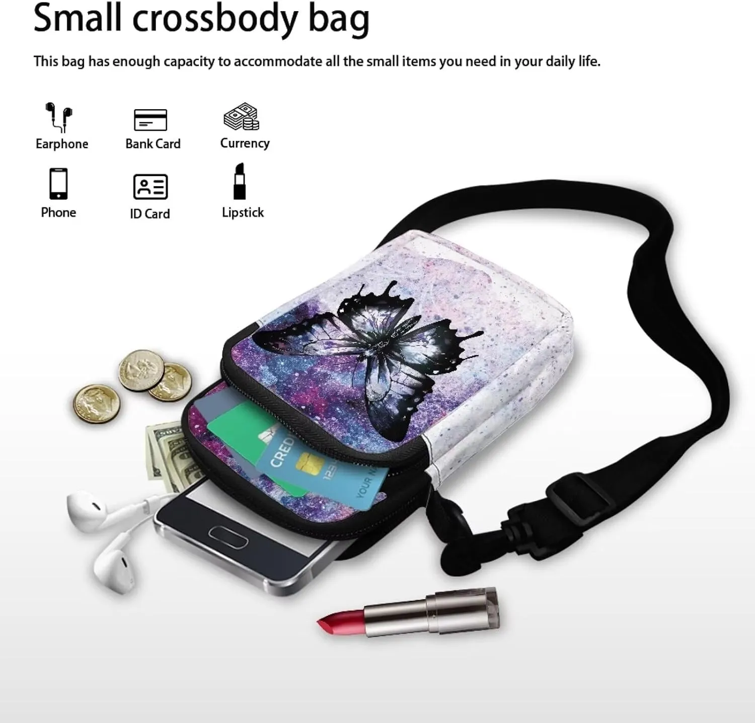 Flashideas Crossbody Bags for Women Cell Phone Shoulder Bag Storage Organizer for Purse Chest Bag for Travel