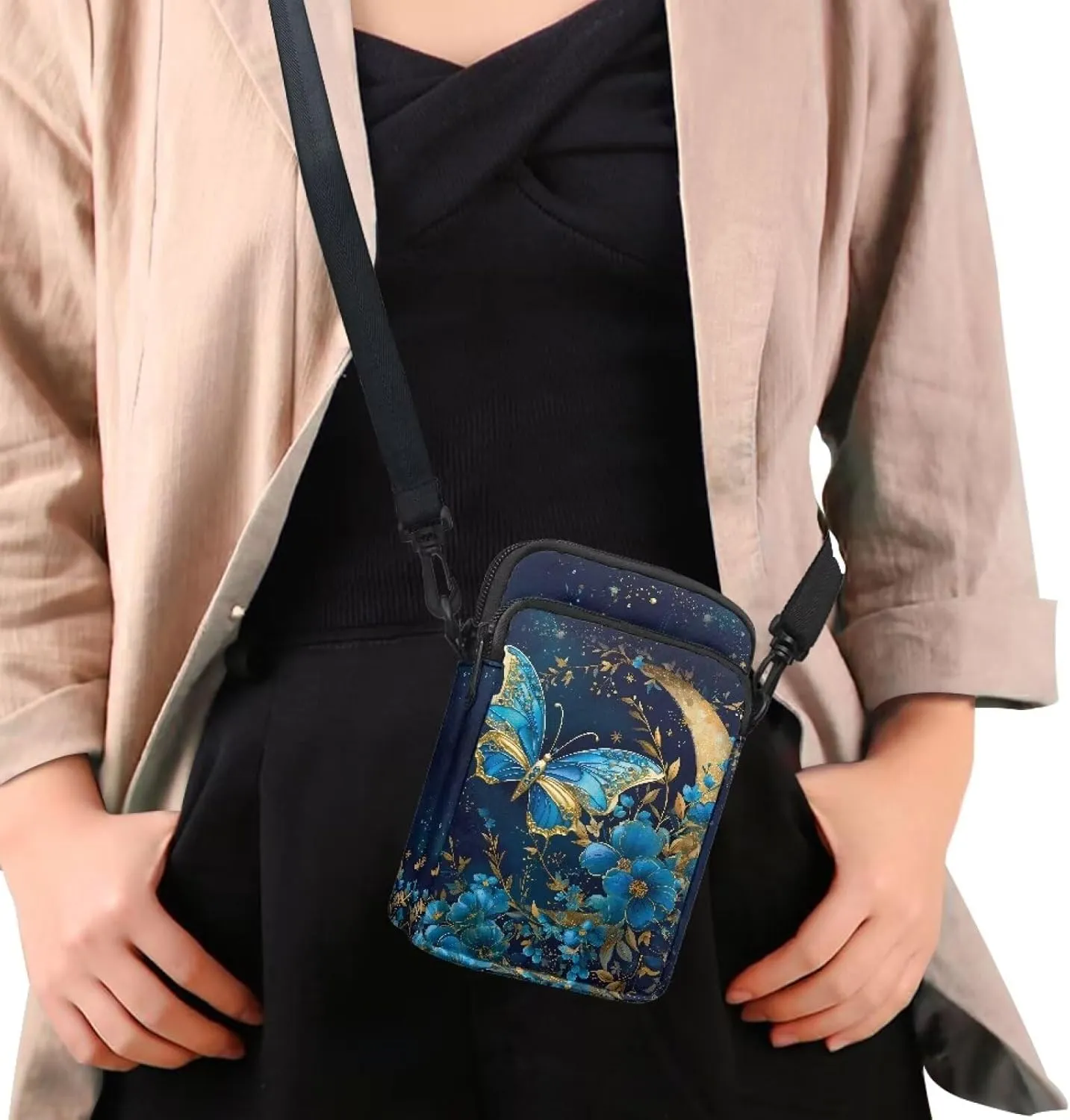 Flashideas Crossbody Bags for Women Cell Phone Shoulder Bag Storage Organizer for Purse Chest Bag for Travel