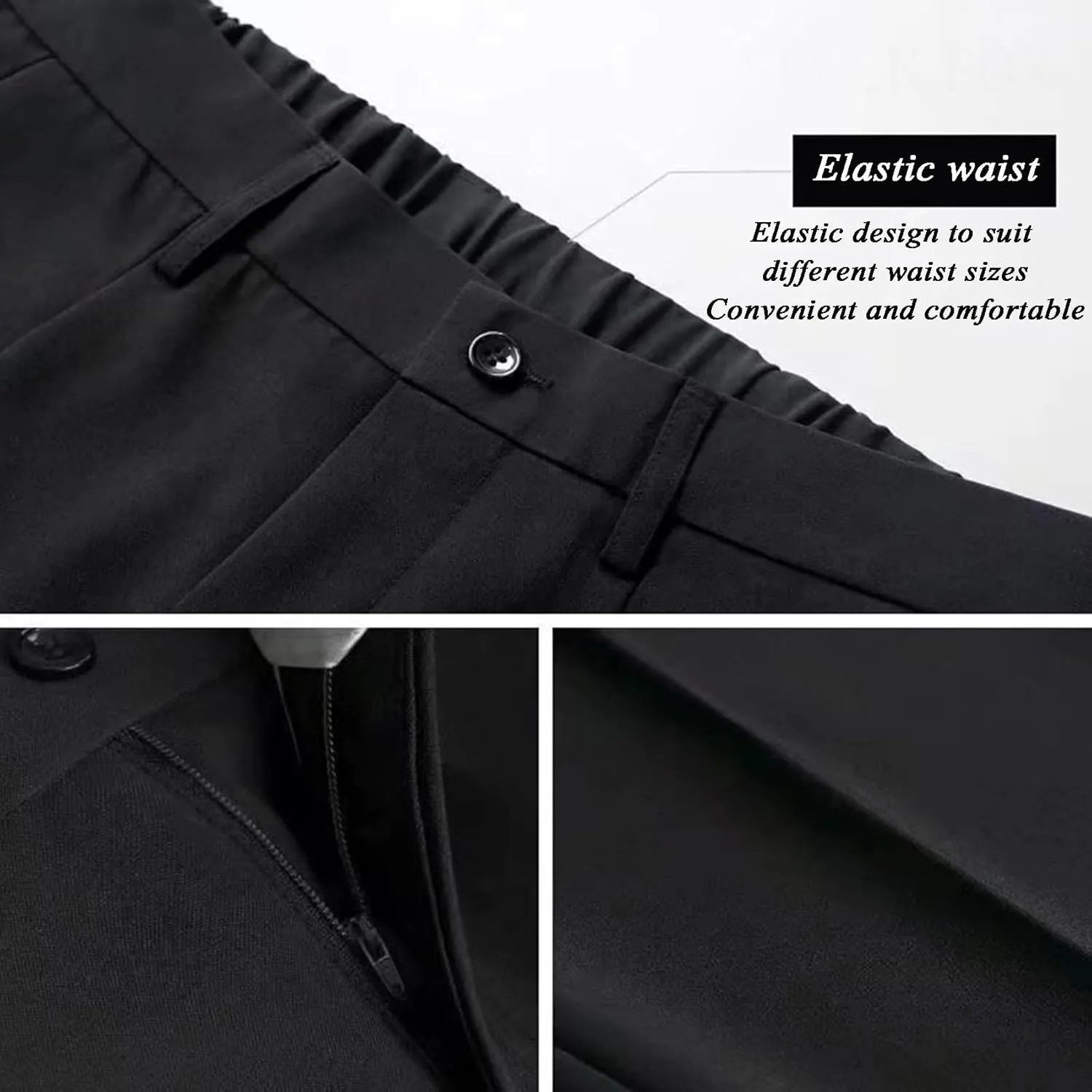 Fleurosta Mens Pants, 2025 New Stretch Ice Silk Comfort Everyday Pants, Men Dress Pant,All-Day Comfort