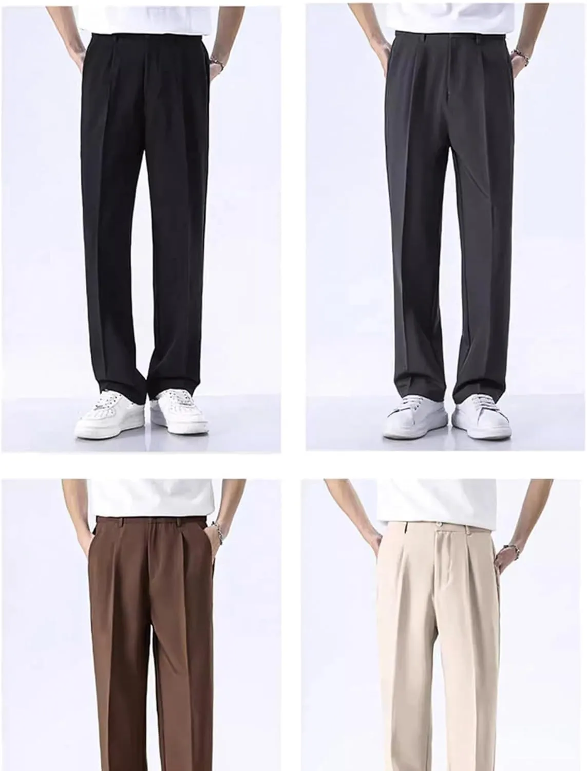 Fleurosta Mens Pants, 2025 New Stretch Ice Silk Comfort Everyday Pants, Men Dress Pant,All-Day Comfort