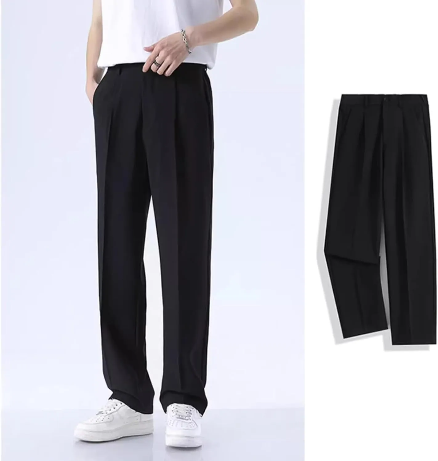 Fleurosta Mens Pants, 2025 New Stretch Ice Silk Comfort Everyday Pants, Men Dress Pant,All-Day Comfort