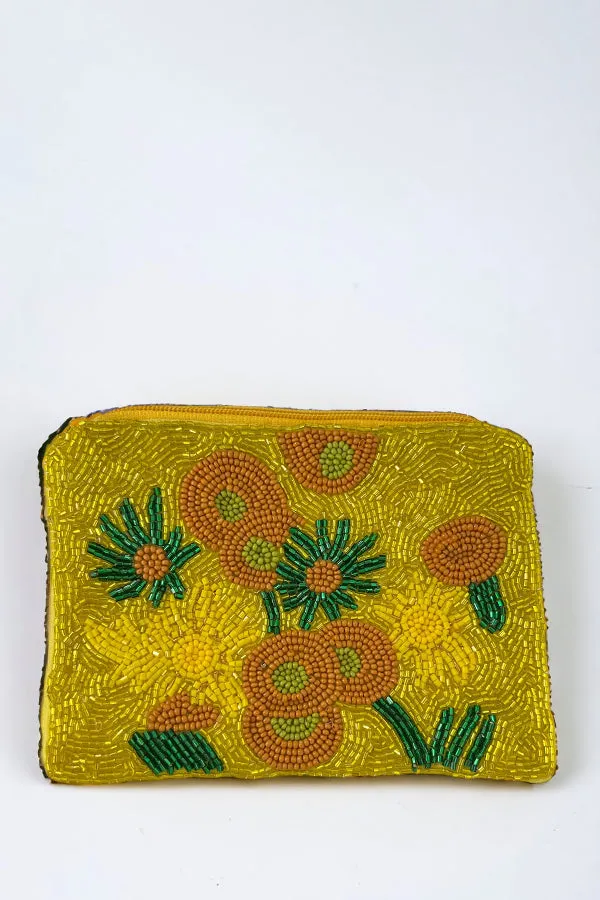 Floral Bead Pattern Pouch