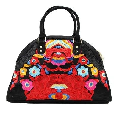 Floral embroidery Shoulder Vintage Bag