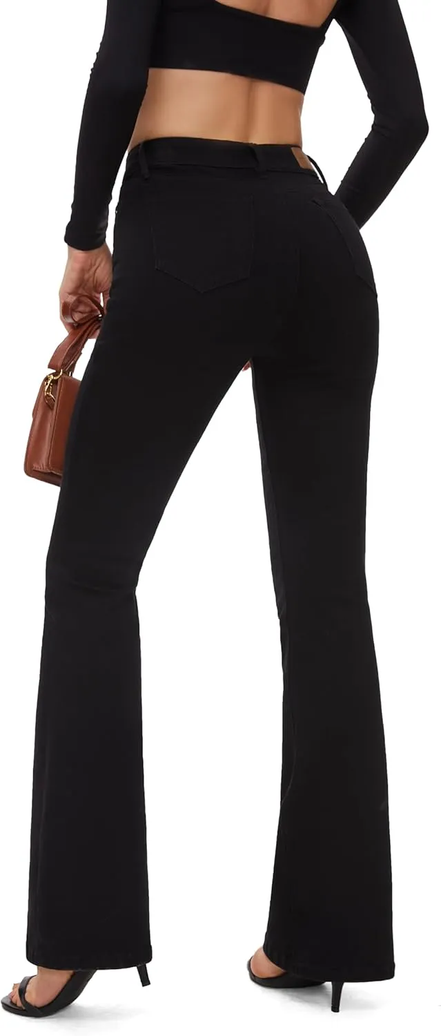 FLYING BANANA Women's High Waisted Butt Lifting Stretch Bootcut Jeans