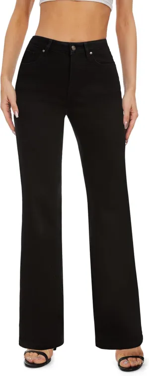 FLYING BANANA Women's High Waisted Wide Leg Baggy Stretch Denim Jeans