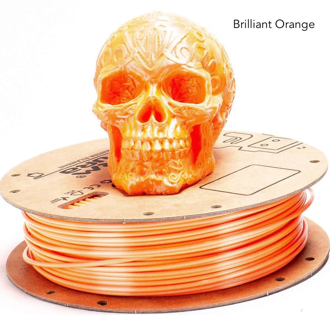 FormFutura Silk Gloss PLA 2.85mm Brilliant Orange 3D Printer Filament, Dimensional Accuracy <  /- 0.05mm