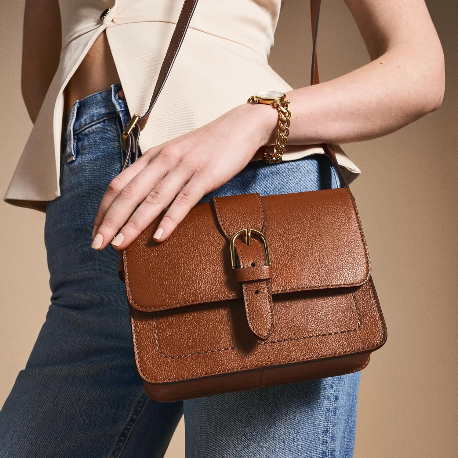 Fossil Women's Zoey Leather Crossbody Bag