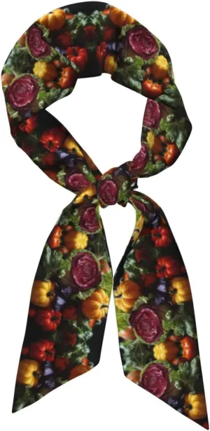 Fresh Cabbage Long strip ladies silk scarf, chic tie hair scarf headband hat decoration 46.9 * 3.1 inch lightweight scarf