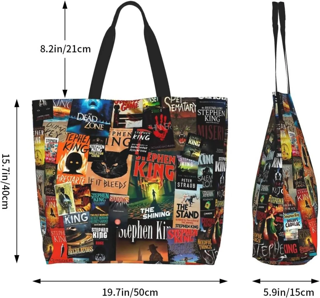 Ftuiylu broadway Tote Bag Women Kitchen Reusable Grocery Bags Shopping Bag Beach Bags Shoulder Bag