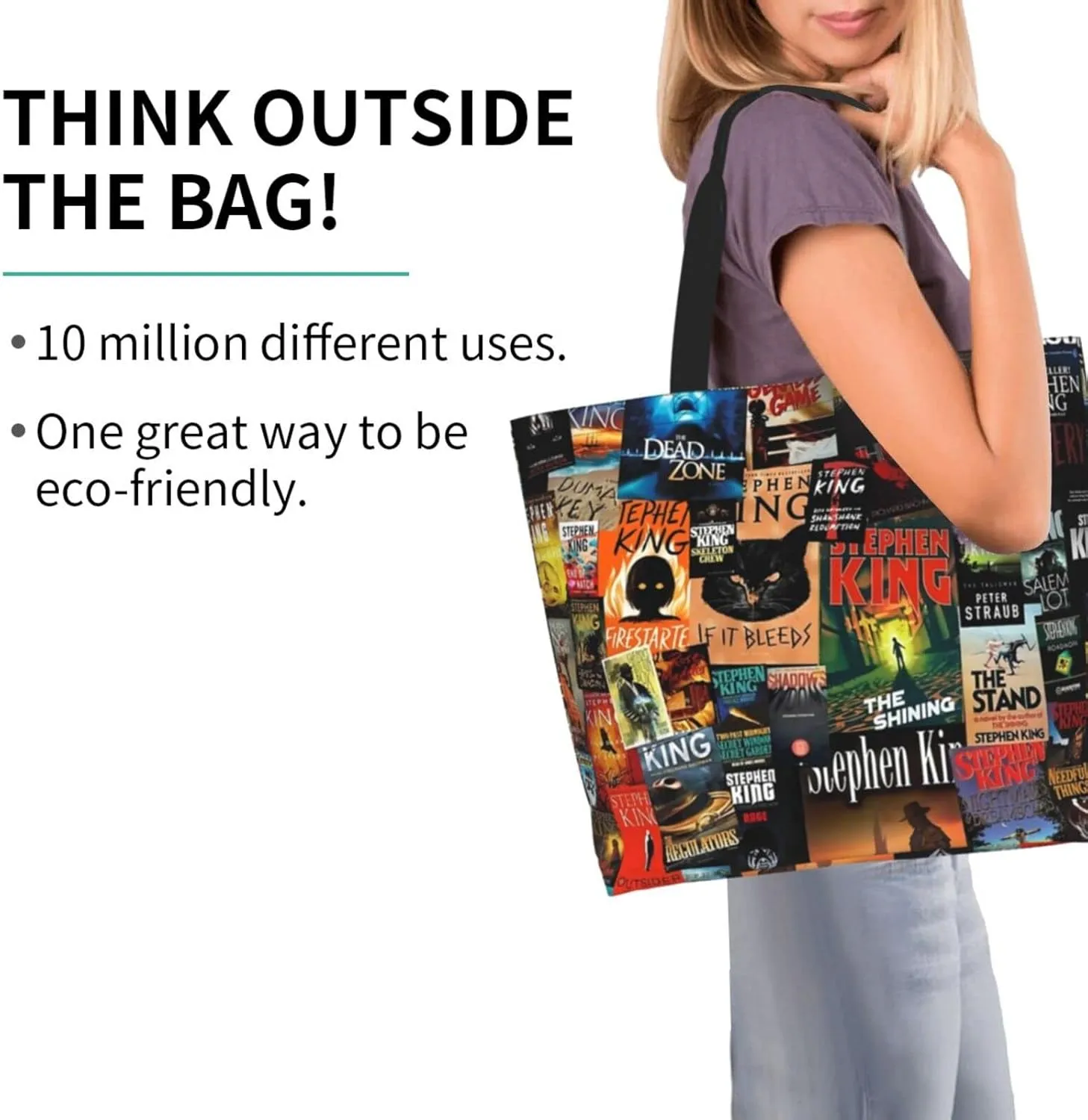 Ftuiylu broadway Tote Bag Women Kitchen Reusable Grocery Bags Shopping Bag Beach Bags Shoulder Bag