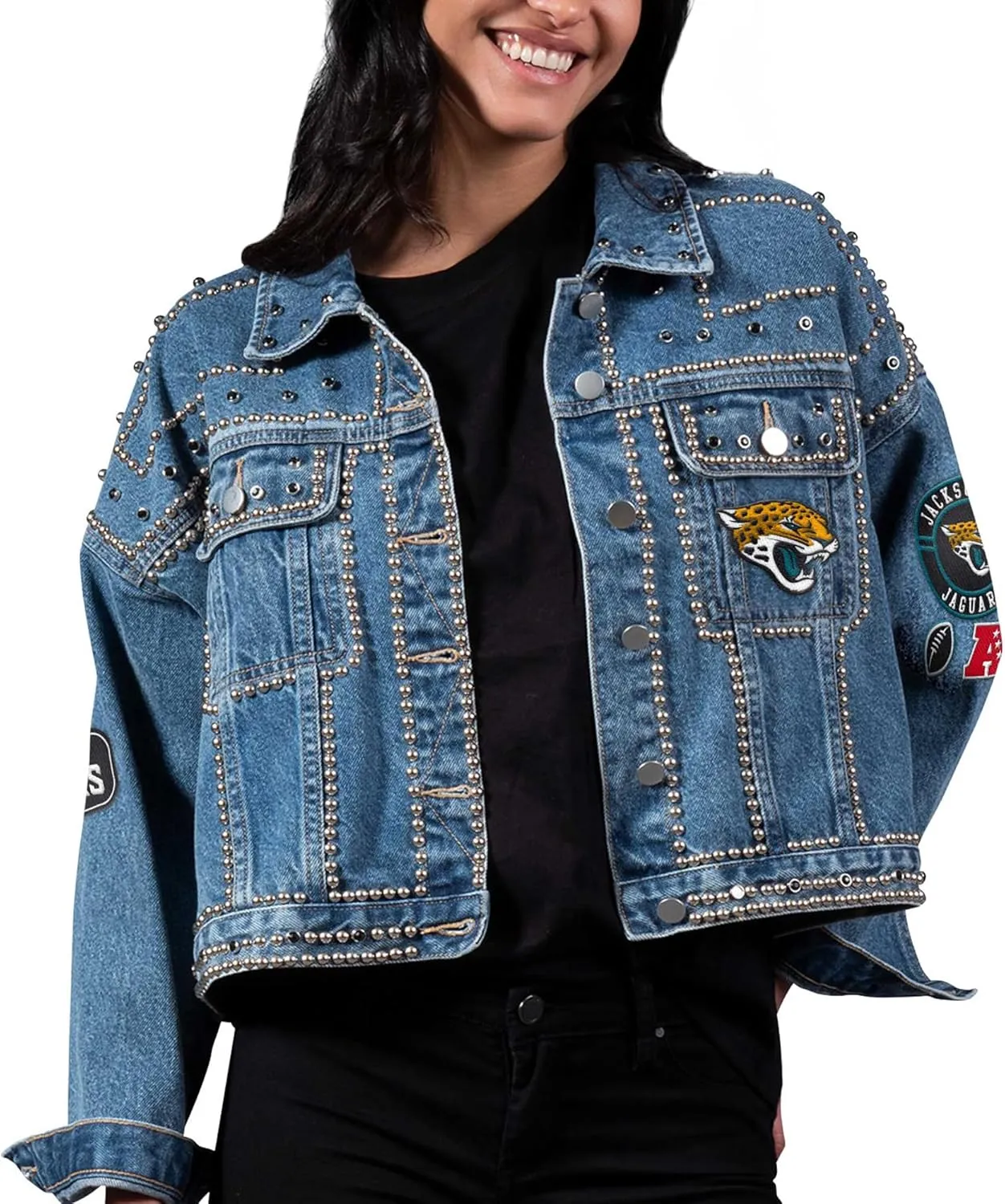 G-III Sports Women's NFL First Finish Medium Full-Button Jacket