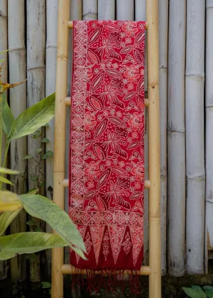 GARNET RED REFINED SILK SARONG