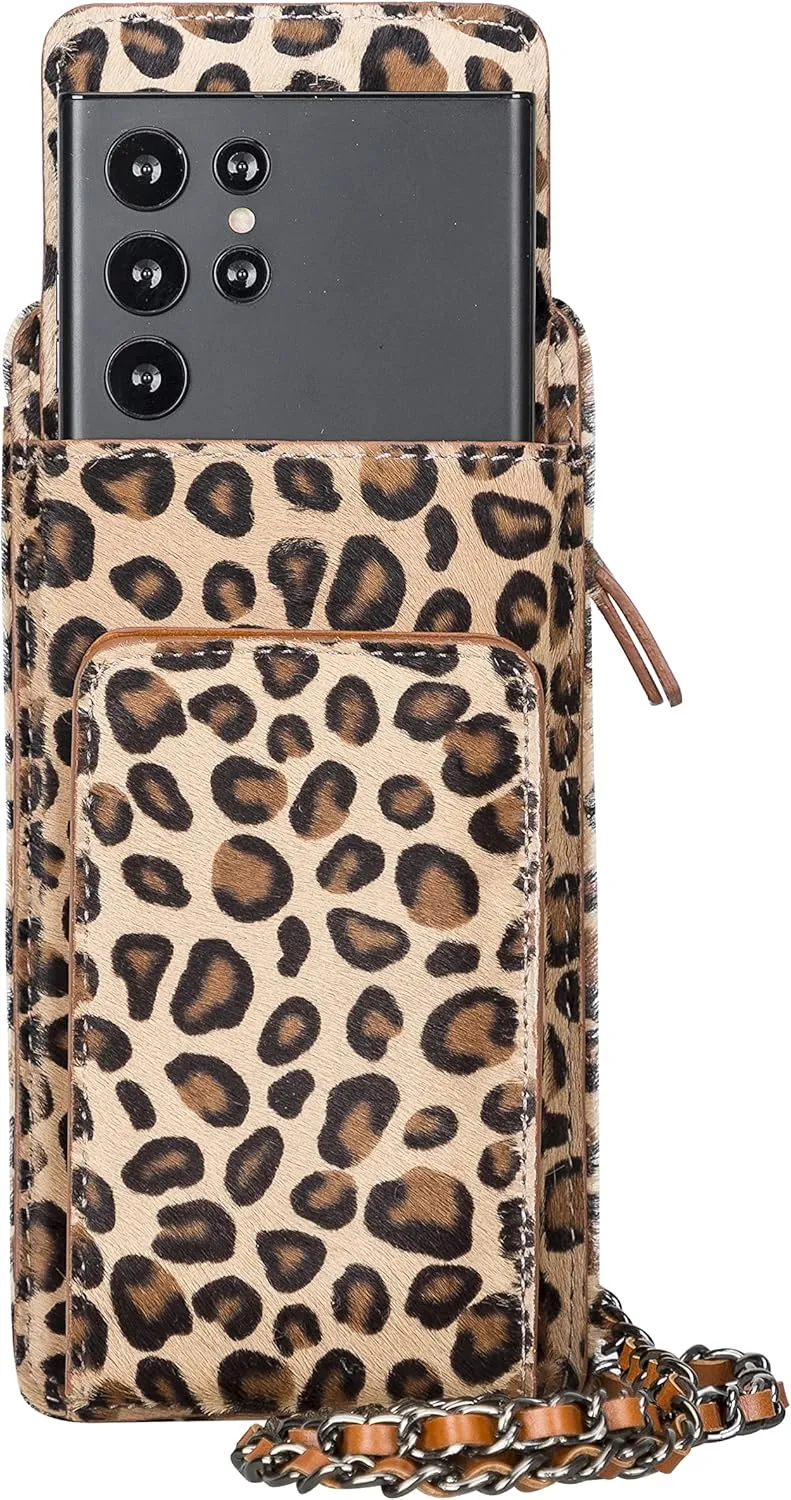 Genuine Leather Cross-Body Bags For Women, Cross-Body Purse Cell Phone Wallet Purses Case With Detachable Strap, Shoulder Bag