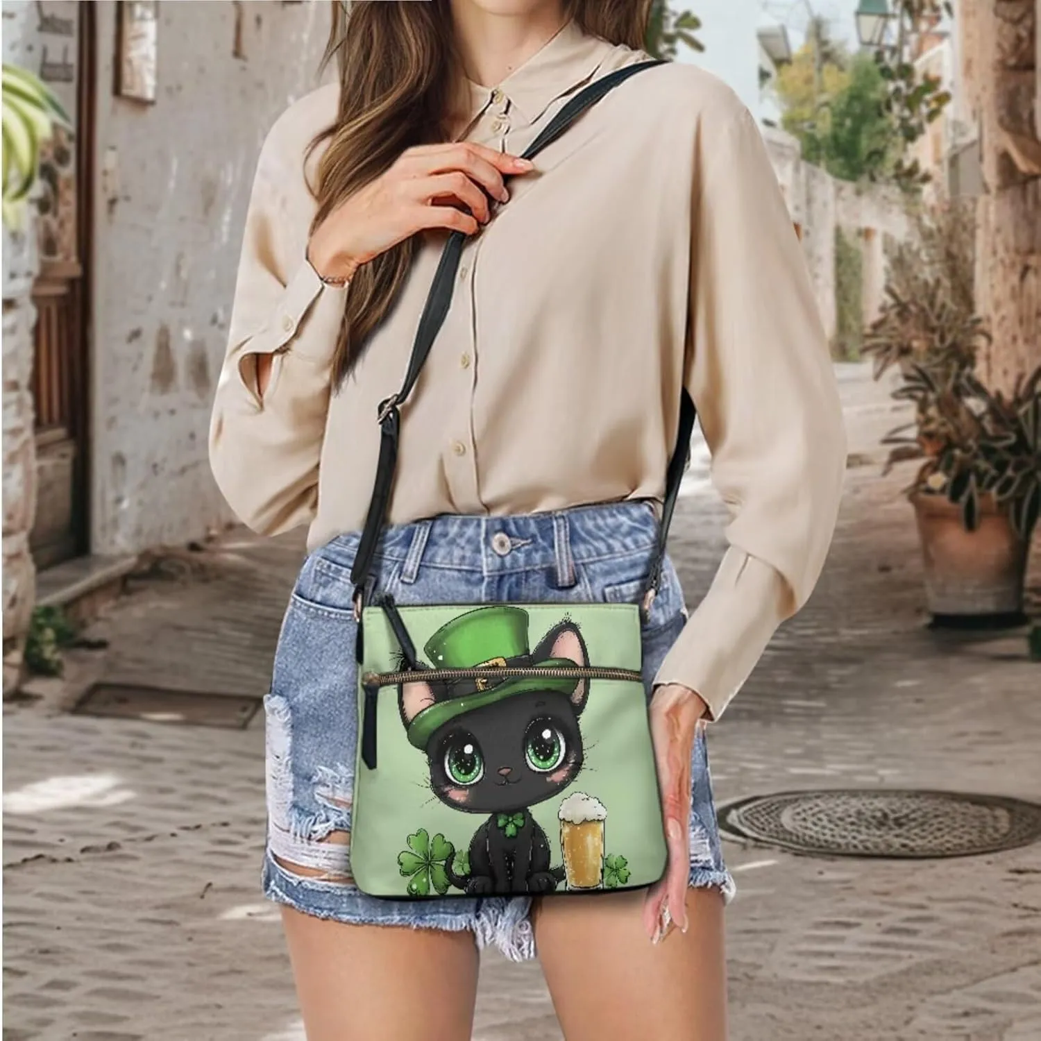 GIFTPUZZ Small Sling Bag Crossbody Bags for Women Trendy Crossbody Purse Leather Wallet Set for Ladies 2 Pack