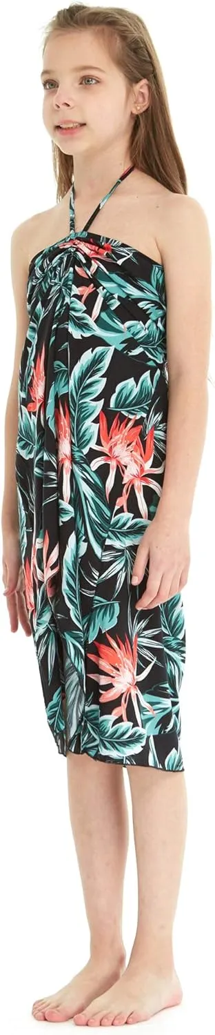 Girl Hawaiian Halter Dress in Blooming Lily