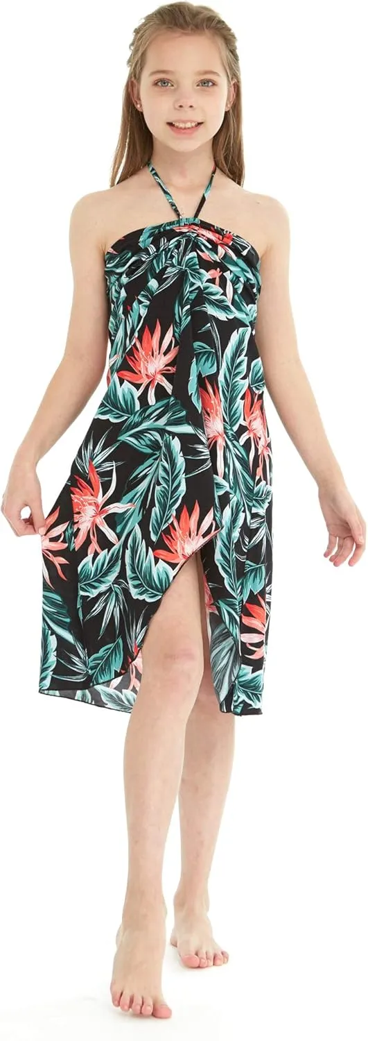 Girl Hawaiian Halter Dress in Blooming Lily