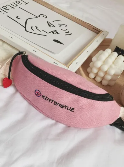 Girls Letter Embroidered Fanny Pack- FDs